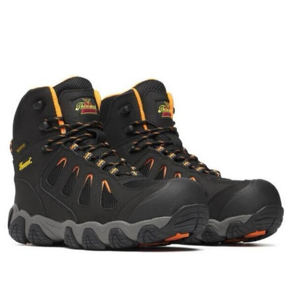 Thorogood Men's Crosstrex Series Waterproof 6" Black Safety Toe Hiker US Size 10 - Picture 1 of 15